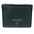 Billetera bi-fold Prada Saffiano verde