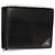 Prada Leather Money Clip Bi-fold Wallet Black