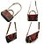 Borsa V Tote BB Monogram Louis Vuitton Marrone Rosso Fuschia Monogramma - vista 10