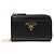Monedero de cuero Saffiano negro Prada