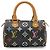 Louis Vuitton Monogram Multicolor Mini Speedy Handbag Pouch Black Multiple colors