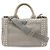Borsa Tote Canapa Gioiello di Prada Grigio - vista 2