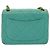 Chanel Square Classic Single Flap Quilted Lambskin Mini Blu - vista 2