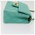 Chanel Square Classic Single Flap Quilted Lambskin Mini Blu - vista 5