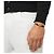Versace Pulseira de couro preto e dourado - vista 2