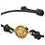 Versace Pulseira de couro preto e dourado - vista 3