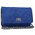 Wallet On Chain Cartera Chanel con cadena de lona Azul marino
