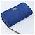 Wallet On Chain Cartera Chanel con cadena de lona Azul marino - vista 6