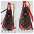 LOUIS VUITTON Borsa a Spalla Phenix in Tela Monogram Marrone/Rosso - vista 5