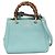 Borsa Shopper Mini in Pelle Gucci Bamboo Blu