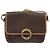 Céline Celine Vintage Macadam Circle Logo Canvas and Leather Marron