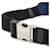 Borsa a Tracolla Prada Triangle in Nylon Nero Blu - vista 5