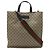 Borsa tote/ a spalla GG Supreme morbida GUCCI Nero Beige