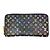 Louis Vuitton Zippy Wallet Monogram Multicolor Black Multiple colors