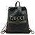 GUCCI Print Drawstring Backpack Black Red Green - view 2