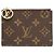 Billetera bi-fold Monogram Louis Vuitton Castaño