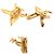 Orecchini in metallo dorato con strass a forma di aquila Coco Mark di Chanel D'oro - vista 10