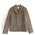 Giacca in pelle di cervo equestre Hermès trapuntata taupe  - vista 1