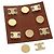 Céline CELINE Tic Tac Toe Board Game Domino metal Gold Tone Auth INZ045SM