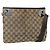 Borsa a Spalla GG Canvas GUCCI Beige Marrone Argento 120841 Auth am11410