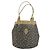 SAINT LAURENT Borsa a Spalla in Tela PVC Grigia Auth 176612 Marrone - vista 13