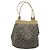 SAINT LAURENT Borsa a Spalla in Tela PVC Grigia Auth 176612 Marrone - vista 2