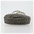 SAINT LAURENT Borsa a Spalla in Tela PVC Grigia Auth 176612 Marrone - vista 5