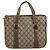 Borsa Gucci GG Supreme Web Sherry Line PVC Beige Oro 41 02 039 Auth YKZ1091 D'oro - vista 13