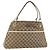 Borsa a mano GG Canvas Gucci Beige Oro 121023 Auth 175393 D'oro