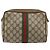 GUCCI GG Supreme Web Sherry Line Clutch Bag PVC Beige Rosso 89 01 012 Auth am11316 - vista 3