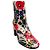 Botines de cuero con estampado floral múltiple Balenciaga Multicolor