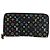 LOUIS VUITTON Monogram Multicolor Zippy Wallet Black M60243 LV Auth BA12070V - view 13