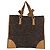 PRADA Borsa a mano in tela marrone argento Auth 175566A - vista 2