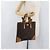 PRADA Borsa a mano in tela marrone argento Auth 175566A - vista 23