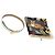 Salvatore Ferragamo Gürtel Schal Seide Leder 2 Set Hellblau Beige Auth BA12169