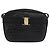 Bolso de Hombro Vala de Cuero Negro y Dorado Salvatore Ferragamo Auth ka4001 - vista 13