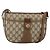 Borsa a Spalla Gucci GG Supreme Web Sherry Line PVC Beige Oro Auth 175956 D'oro