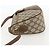Borsa a Spalla Gucci GG Supreme Web Sherry Line PVC Beige Oro Auth 175956 D'oro - vista 3