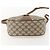 Borsa a Spalla Gucci GG Supreme Web Sherry Line PVC Beige Oro Auth 175956 D'oro - vista 5