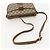 Borsa a Spalla Gucci GG Supreme Web Sherry Line PVC Beige Oro Auth 175956 D'oro - vista 7