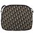 Borsa a spalla in tela Trotter Christian Dior blu navy oro Auth 175156 D'oro - vista 3