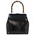 Borsa a Mano GUCCI Bamboo Smalto Nero Argento 000 781 0295 Auth 176588 - vista 2