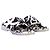 Infradito in tela con logo CC bianco e nero di Chanel Sabbia - vista 2