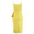 Autre Marque Vestido midi drapeado amarillo lima Anna Molinari Dorado - vista 3