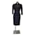 Vestido de denim ajustado Alexander McQueen Azul marino