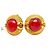 Orecchini Clip Gripoix Coco Mark di Chanel Rosso D'oro
