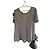 Autre Marque Black and white striped t-shirt with bow detail