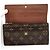 Cartera larga Louis Vuitton Monogram marrón cuero Castaño - vista 3