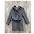 Autre Marque Abrigo Max Mara Studio Gris de Lana con Capucha - vista 5