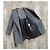 Autre Marque Abrigo Max Mara Studio Gris de Lana con Capucha - vista 6